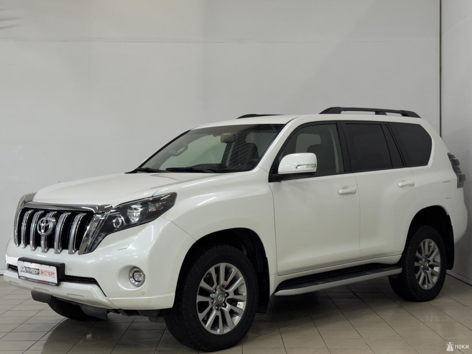 Toyota, Land Cruiser Prado, 2982, 173, дизель, внедорожник, автомат, полный привод, среднее состояние, левый, белый, 3 650 000 ₽